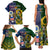 South Africa And United States Rugby Family Matching Tank Maxi Dress and Hawaiian Shirt 2023 Springboks Combine Eagles - Wonder Print Shop