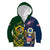 South Africa And United States Rugby Kid Hoodie 2023 Springboks Combine Eagles - Wonder Print Shop