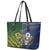 South Africa And United States Rugby Leather Tote Bag 2023 Springboks Combine Eagles - Wonder Print Shop