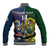 Custom South Africa And United States Rugby Baseball Jacket 2023 Springboks Combine Eagles - Wonder Print Shop