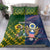 Custom South Africa And United States Rugby Bedding Set 2023 Springboks Combine Eagles - Wonder Print Shop