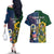 Custom South Africa And United States Rugby Couples Matching Off The Shoulder Long Sleeve Dress and Hawaiian Shirt 2023 Springboks Combine Eagles - Wonder Print Shop