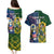 Custom South Africa And United States Rugby Couples Matching Puletasi Dress and Hawaiian Shirt 2023 Springboks Combine Eagles - Wonder Print Shop