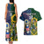 Custom South Africa And United States Rugby Couples Matching Tank Maxi Dress and Hawaiian Shirt 2023 Springboks Combine Eagles - Wonder Print Shop