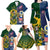 Custom South Africa And United States Rugby Family Matching Long Sleeve Bodycon Dress and Hawaiian Shirt 2023 Springboks Combine Eagles - Wonder Print Shop