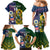 Custom South Africa And United States Rugby Family Matching Mermaid Dress and Hawaiian Shirt 2023 Springboks Combine Eagles - Wonder Print Shop