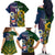 Custom South Africa And United States Rugby Family Matching Off Shoulder Long Sleeve Dress and Hawaiian Shirt 2023 Springboks Combine Eagles - Wonder Print Shop