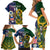 Custom South Africa And United States Rugby Family Matching Short Sleeve Bodycon Dress and Hawaiian Shirt 2023 Springboks Combine Eagles - Wonder Print Shop