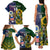 Custom South Africa And United States Rugby Family Matching Tank Maxi Dress and Hawaiian Shirt 2023 Springboks Combine Eagles - Wonder Print Shop