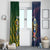 Custom South Africa And United States Rugby Window Curtain 2023 Springboks Combine Eagles - Wonder Print Shop