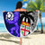 Fiji And Scotland Rugby Beach Blanket Fijian Tapa Pattern With Thistle - Wonder Print Shop