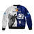 Fiji And Scotland Rugby Bomber Jacket Fijian Tapa Pattern With Thistle - Wonder Print Shop