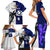 Fiji And Scotland Rugby Family Matching Short Sleeve Bodycon Dress and Hawaiian Shirt Fijian Tapa Pattern With Thistle - Wonder Print Shop