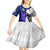 Fiji And Scotland Rugby Kid Short Sleeve Dress Fijian Tapa Pattern With Thistle - Wonder Print Shop