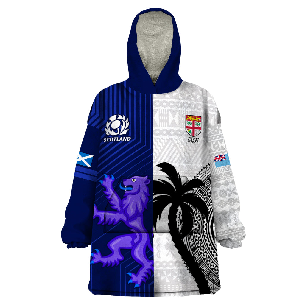 fiji-and-scotland-rugby-wearable-blanket-hoodie-fijian-tapa-pattern-with-thistle