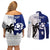 Custom Fiji And Scotland Rugby Couples Matching Off Shoulder Short Dress and Long Sleeve Button Shirts Fijian Tapa Pattern With Thistle - Wonder Print Shop