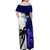 Custom Fiji And Scotland Rugby Off Shoulder Maxi Dress Fijian Tapa Pattern With Thistle - Wonder Print Shop