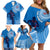 Custom Samoa Rugby Family Matching Off Shoulder Short Dress and Hawaiian Shirt Pacific 2023 Go Toa Samoa - Wonder Print Shop