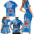 Custom Samoa Rugby Family Matching Short Sleeve Bodycon Dress and Hawaiian Shirt Pacific 2023 Go Toa Samoa - Wonder Print Shop