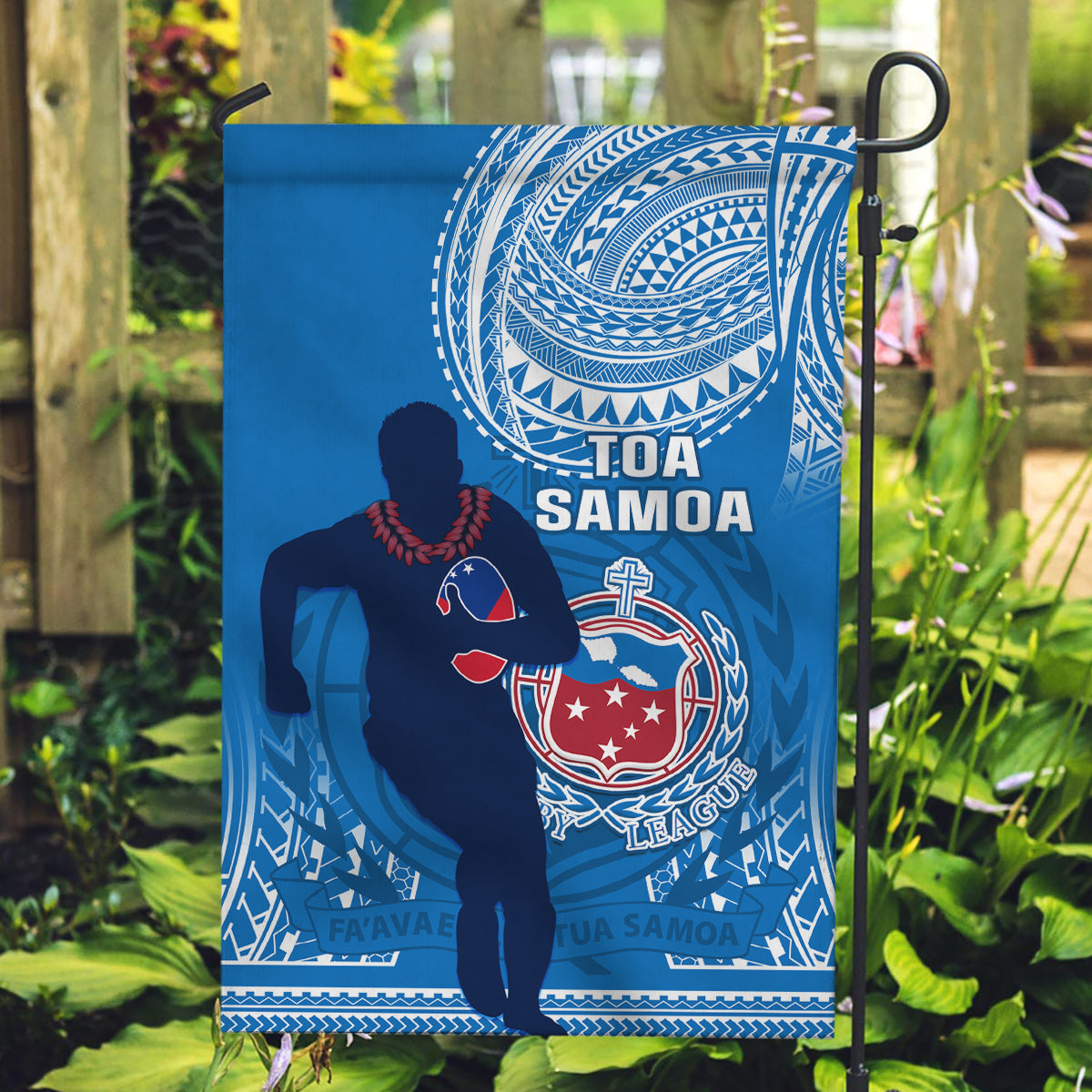 Samoa Rugby Garden Flag Pacific 2023 Go Toa Samoa - Wonder Print Shop