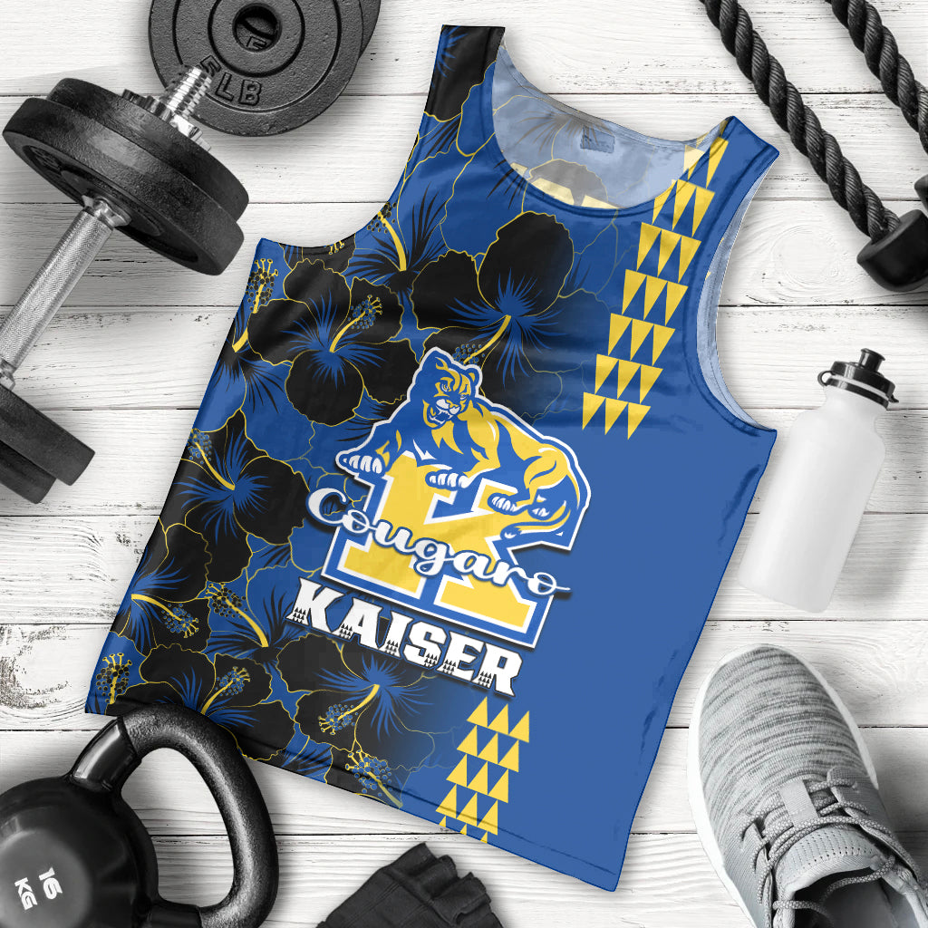 Hawaii Kaiser High School Men Tank Top Kakau Mix Hibiscus Happy 52nd Anniversary - Wonder Print Shop