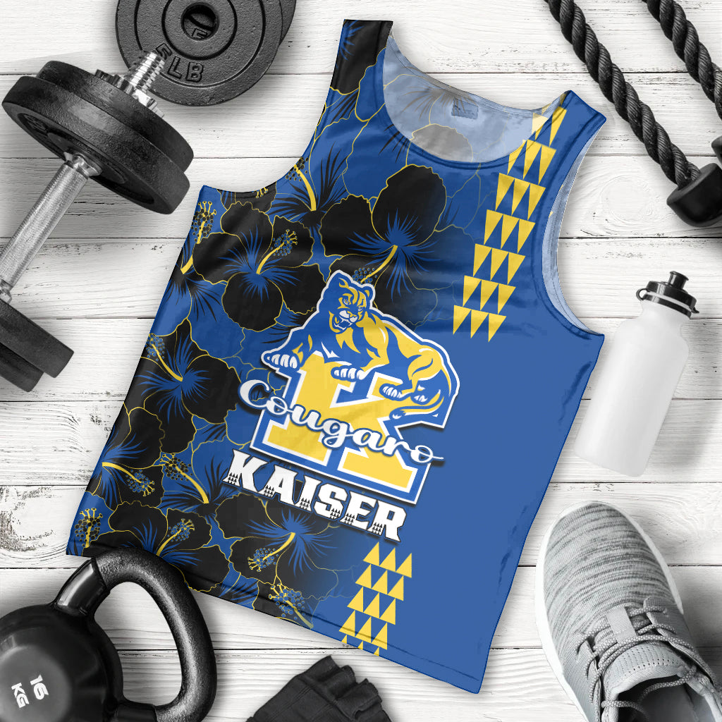 Personalised Hawaii Kaiser High School Men Tank Top Kakau Mix Hibiscus Happy 52nd Anniversary - Wonder Print Shop