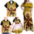 Mexico Panquetzaliztli Family Matching Off Shoulder Maxi Dress and Hawaiian Shirt Huitzilopochtli - Aztec God of Sun and War