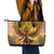 Mexico Panquetzaliztli Leather Tote Bag Huitzilopochtli - Aztec God of Sun and War - Wonder Print Shop