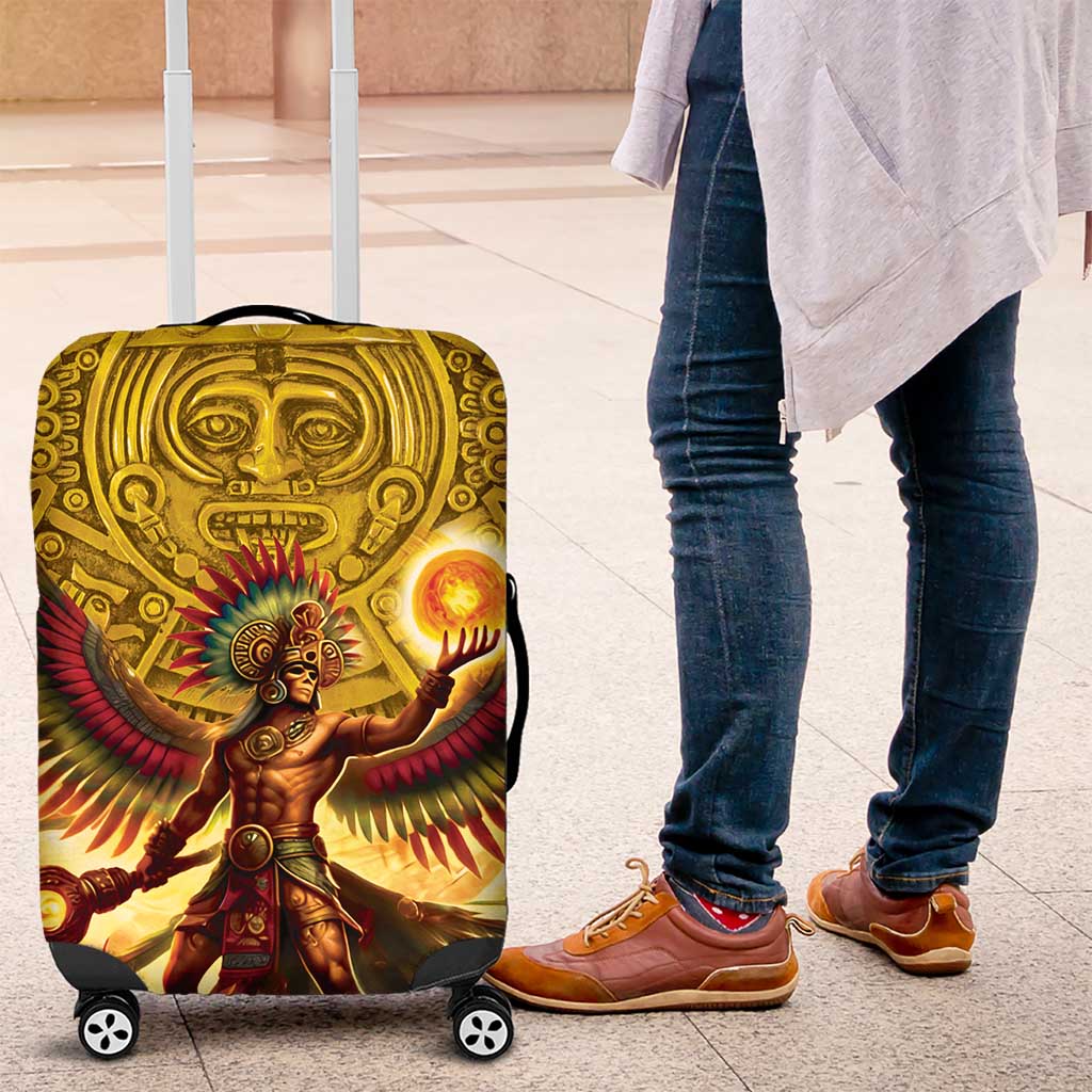 Mexico Panquetzaliztli Luggage Cover Huitzilopochtli - Aztec God of Sun and War