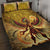 Mexico Panquetzaliztli Quilt Bed Set Huitzilopochtli - Aztec God of Sun and War