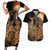 Mexico Warrior Couples Matching Short Sleeve Bodycon Dress and Hawaiian Shirt Huitzilopochtli With Aztec Hummingbird - Wonder Print Shop