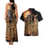 Mexico Warrior Couples Matching Tank Maxi Dress and Hawaiian Shirt Huitzilopochtli With Aztec Hummingbird