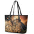 Mexico Warrior Leather Tote Bag Huitzilopochtli With Aztec Hummingbird