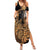 Mexico Warrior Summer Maxi Dress Huitzilopochtli With Aztec Hummingbird