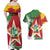 Personalized Suriname Independence Day Couples Matching Off Shoulder Maxi Dress and Hawaiian Shirt Coat Of Arms - Flag Style - Wonder Print Shop