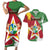 Personalized Suriname Independence Day Couples Matching Short Sleeve Bodycon Dress and Hawaiian Shirt Coat Of Arms - Flag Style - Wonder Print Shop