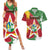 Personalized Suriname Independence Day Couples Matching Summer Maxi Dress and Hawaiian Shirt Coat Of Arms - Flag Style - Wonder Print Shop