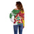 Personalized Suriname Independence Day Off Shoulder Sweater Coat Of Arms - Flag Style - Wonder Print Shop