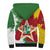 Personalized Suriname Independence Day Sherpa Hoodie Coat Of Arms - Flag Style - Wonder Print Shop