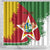 Personalized Suriname Independence Day Shower Curtain Coat Of Arms - Flag Style