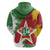 Personalized Suriname Independence Day Zip Hoodie Coat Of Arms - Flag Style - Wonder Print Shop