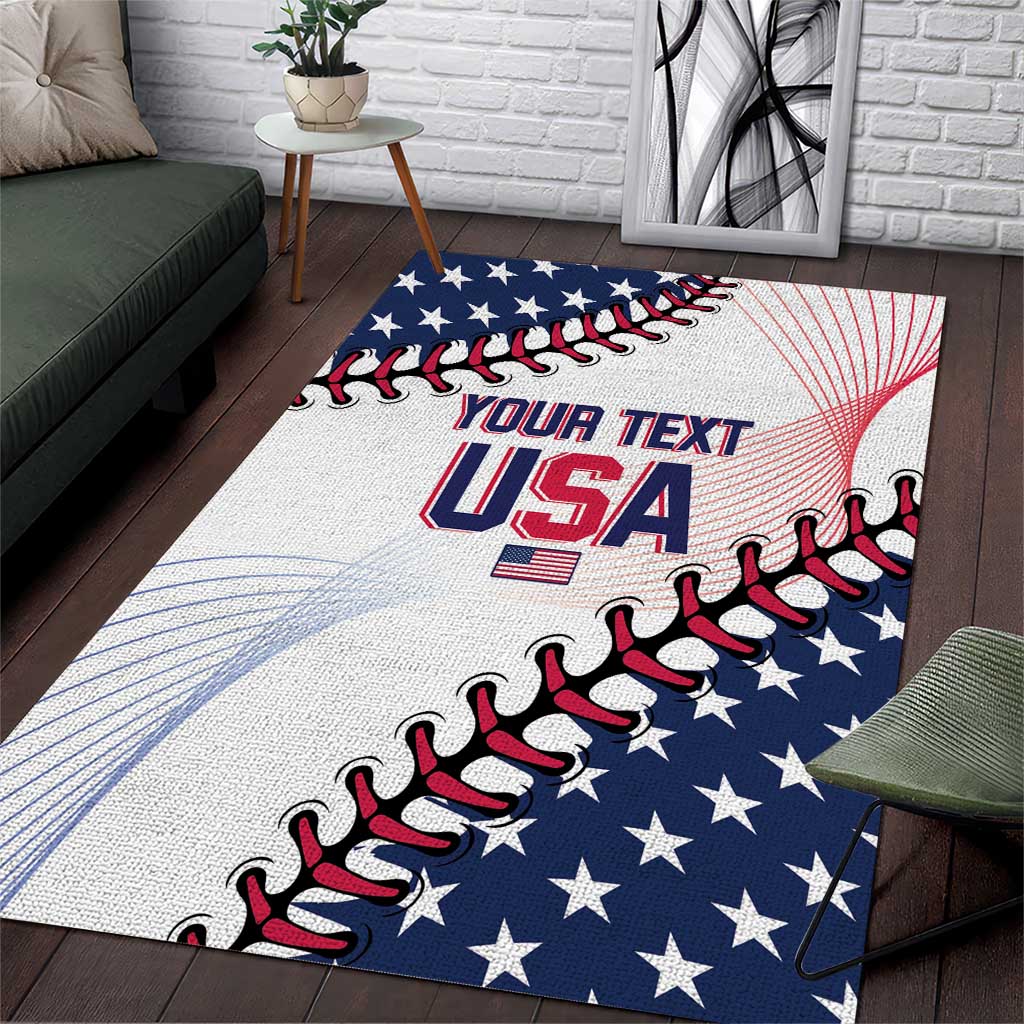 Custom Baseball 2024 USA Area Rug Go United States - Wonder Print Shop