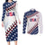 Custom Baseball 2024 USA Couples Matching Long Sleeve Bodycon Dress and Long Sleeve Button Shirt Go United States - Wonder Print Shop