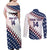 Custom Baseball 2024 USA Couples Matching Off Shoulder Maxi Dress and Long Sleeve Button Shirt Go United States - Wonder Print Shop