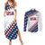 Custom Baseball 2024 USA Couples Matching Summer Maxi Dress and Long Sleeve Button Shirt Go United States - Wonder Print Shop