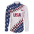 Custom Baseball 2024 USA Family Matching Off The Shoulder Long Sleeve Dress and Hawaiian Shirt Go United States - Wonder Print Shop