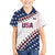 Custom Baseball 2024 USA Family Matching Off The Shoulder Long Sleeve Dress and Hawaiian Shirt Go United States - Wonder Print Shop