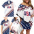 Custom Baseball 2024 USA Family Matching Off Shoulder Short Dress and Hawaiian Shirt Go United States - Wonder Print Shop