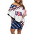 Custom Baseball 2024 USA Family Matching Off Shoulder Short Dress and Hawaiian Shirt Go United States - Wonder Print Shop