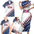 Custom Baseball 2024 USA Family Matching Short Sleeve Bodycon Dress and Hawaiian Shirt Go United States - Wonder Print Shop